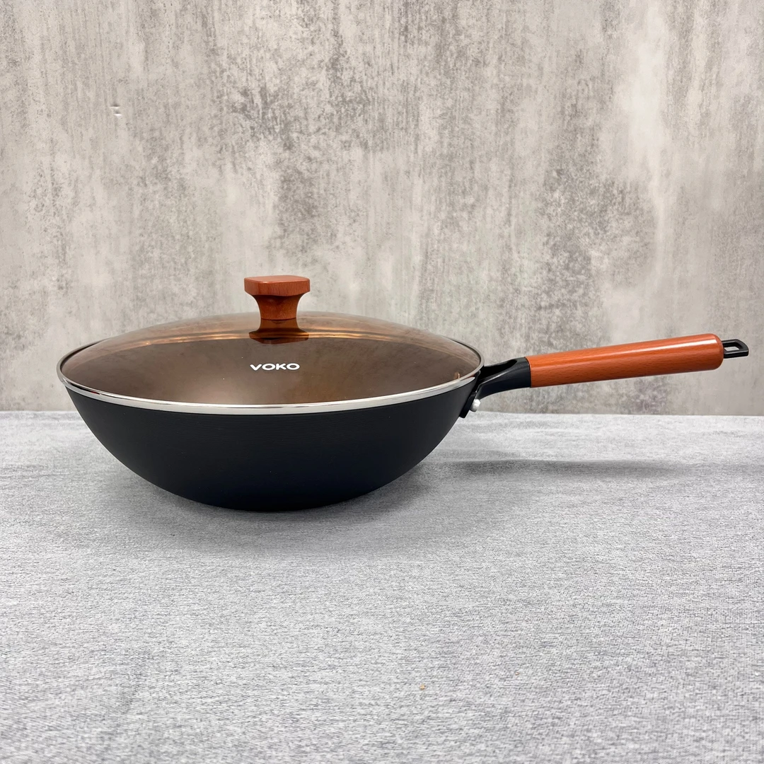 TG324 VOKO铁炒锅 32*10CM单锅约1.31KG带盖约2.22KG