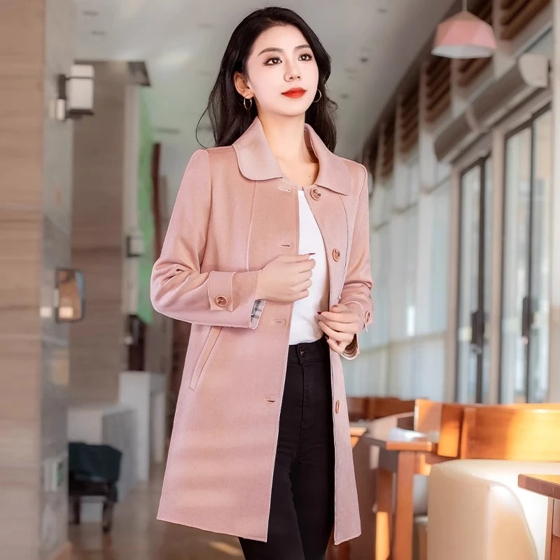 杭州意法风衣外套女春装2025新款高级感小个子大连欧货小香风大衣