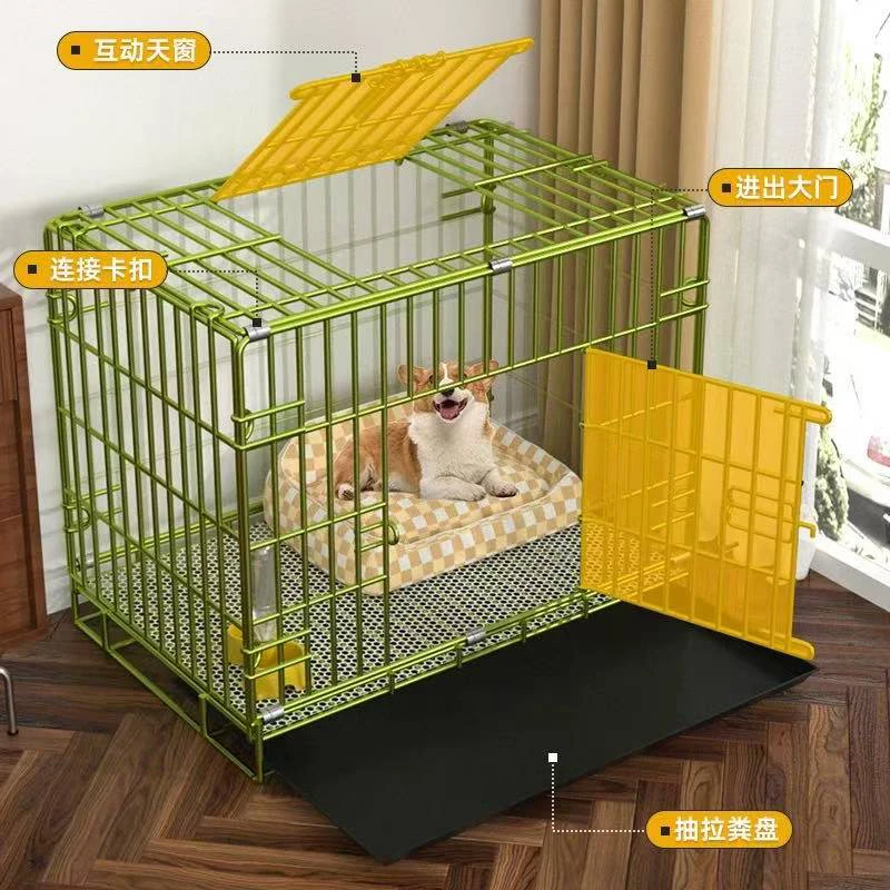 丽派特狗笼子家用小型犬中型犬室内加粗狗笼泰迪比熊带厕所宠物笼