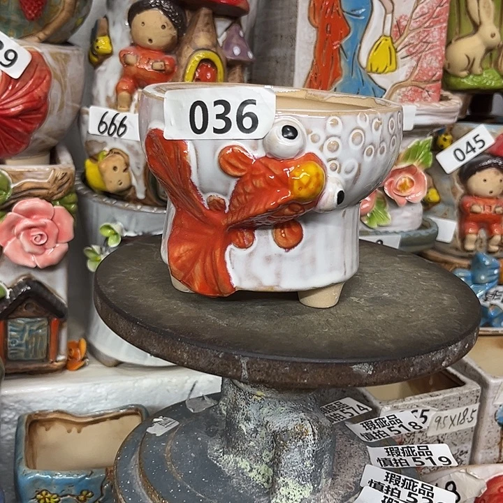 粗陶材质多肉花盆