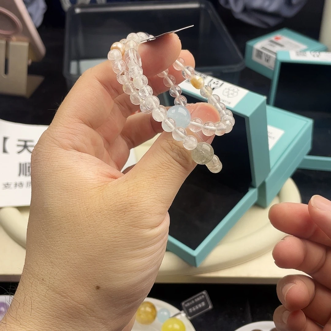 水晶手链银S925镶嵌