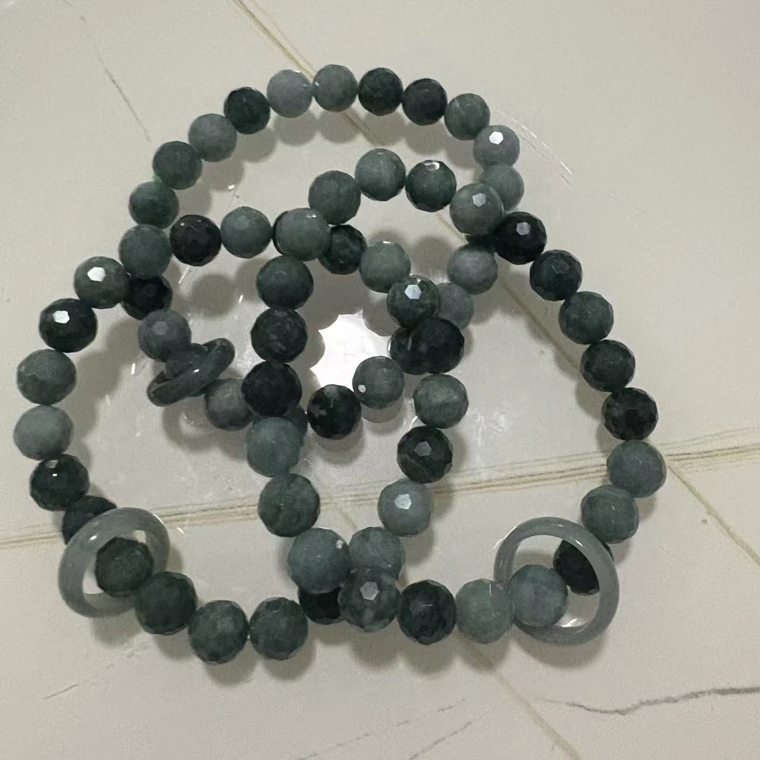 天然A货翡翠手串-多样性发其一z60