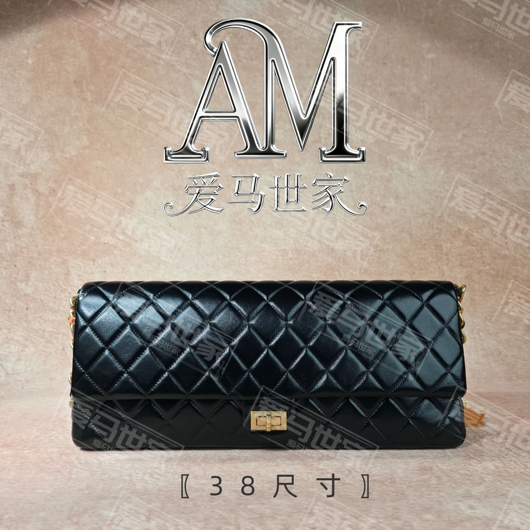 【38CM黑色金扣】早秋时尚新款链条单肩腋下女包【卡戴杉】37016