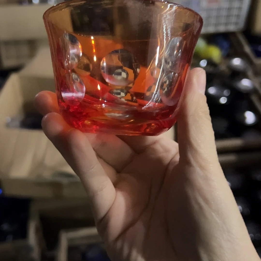 水晶玻璃平底款微瑕一个