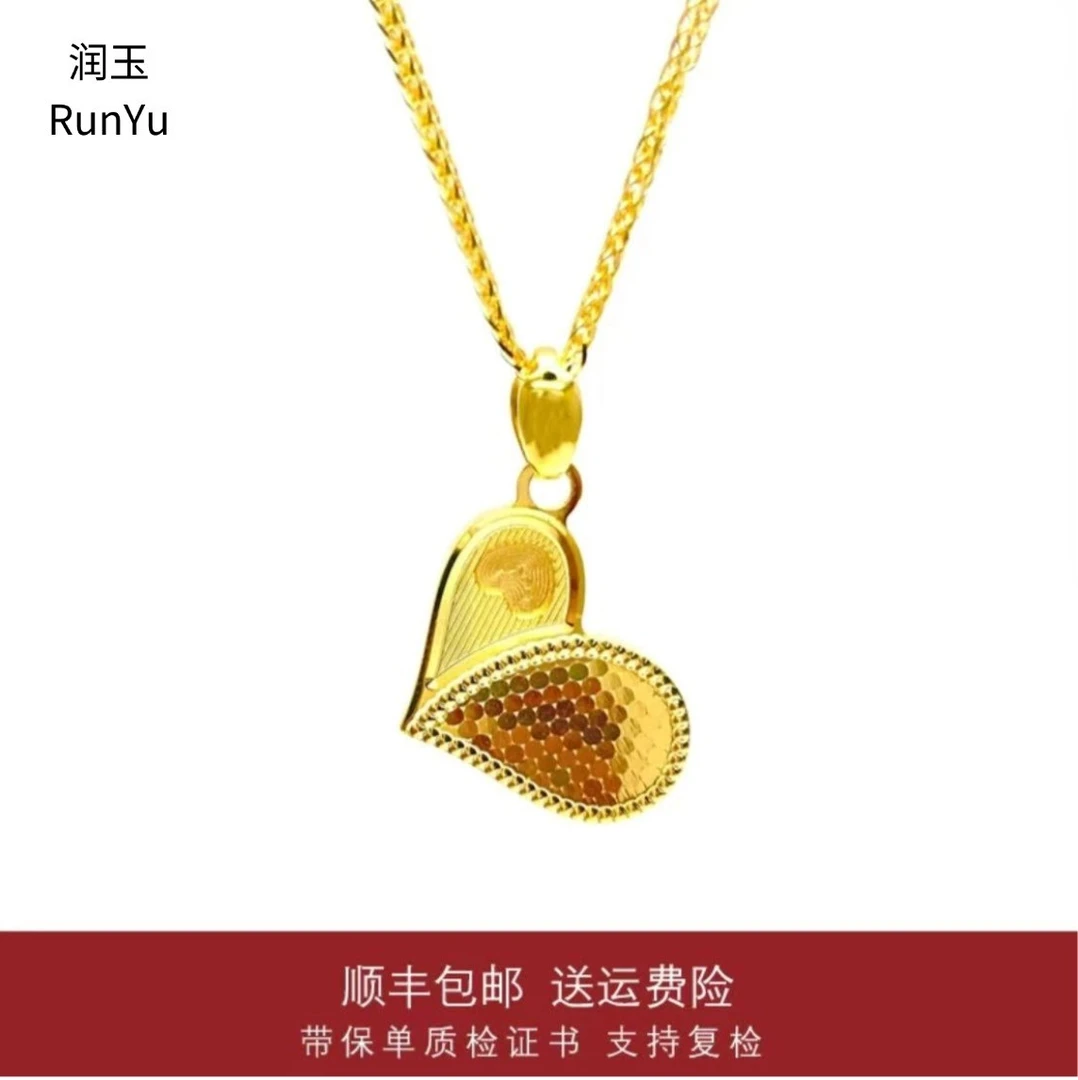 坠链均足银 【蜂巢鱼鳞项链】百搭潮流时尚气质ins蜂巢鱼鳞心形套链