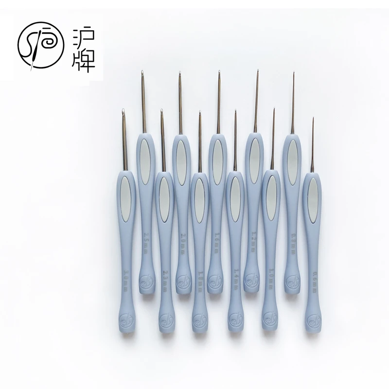 沪牌钩针圆尾防滑不锈钢钩针手工打磨2.0编织工具DIY材料包套装