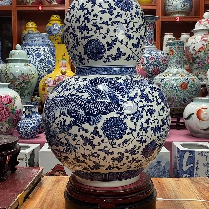 景德镇陶瓷手工手绘花瓶摆件