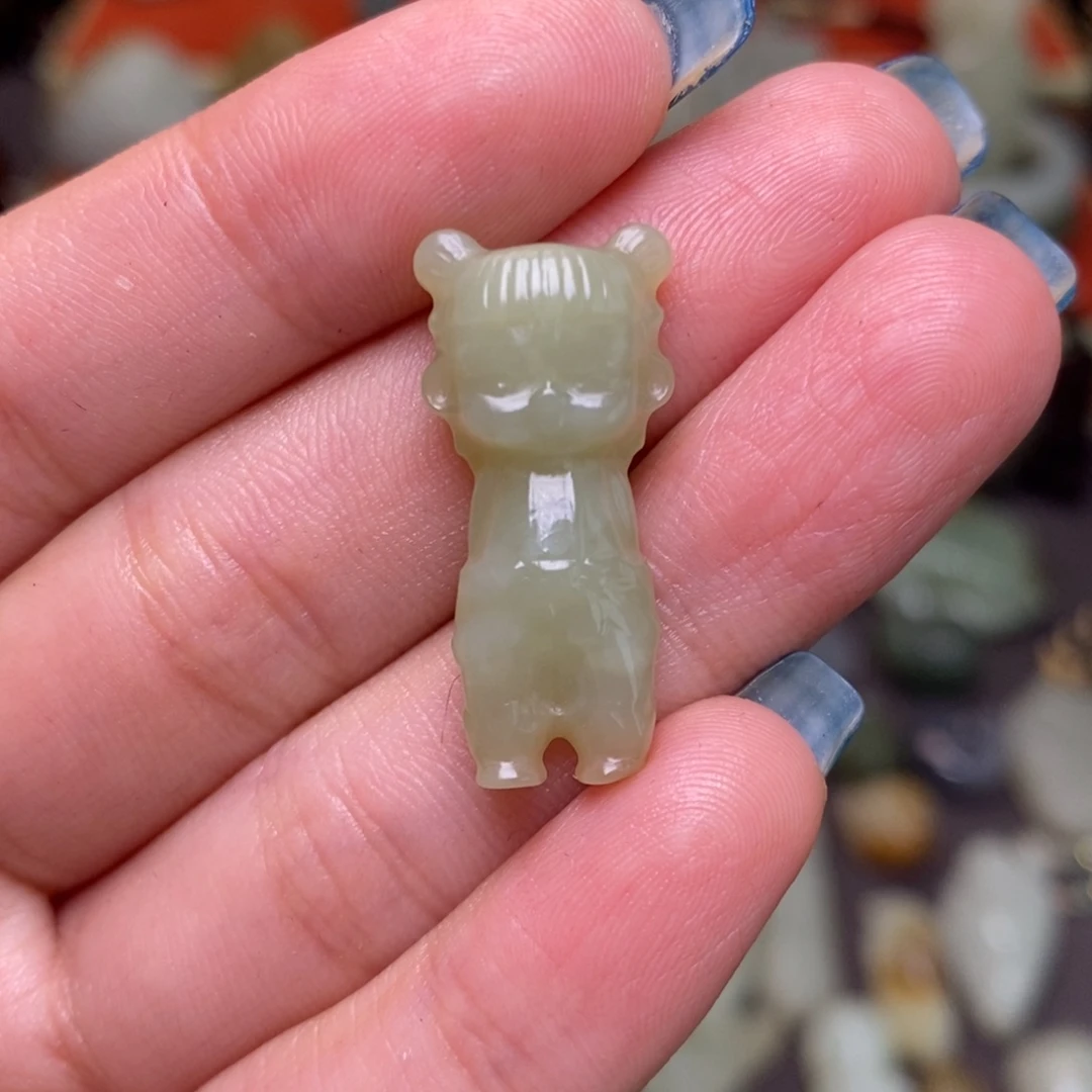 和田玉未镶嵌颈饰萝*