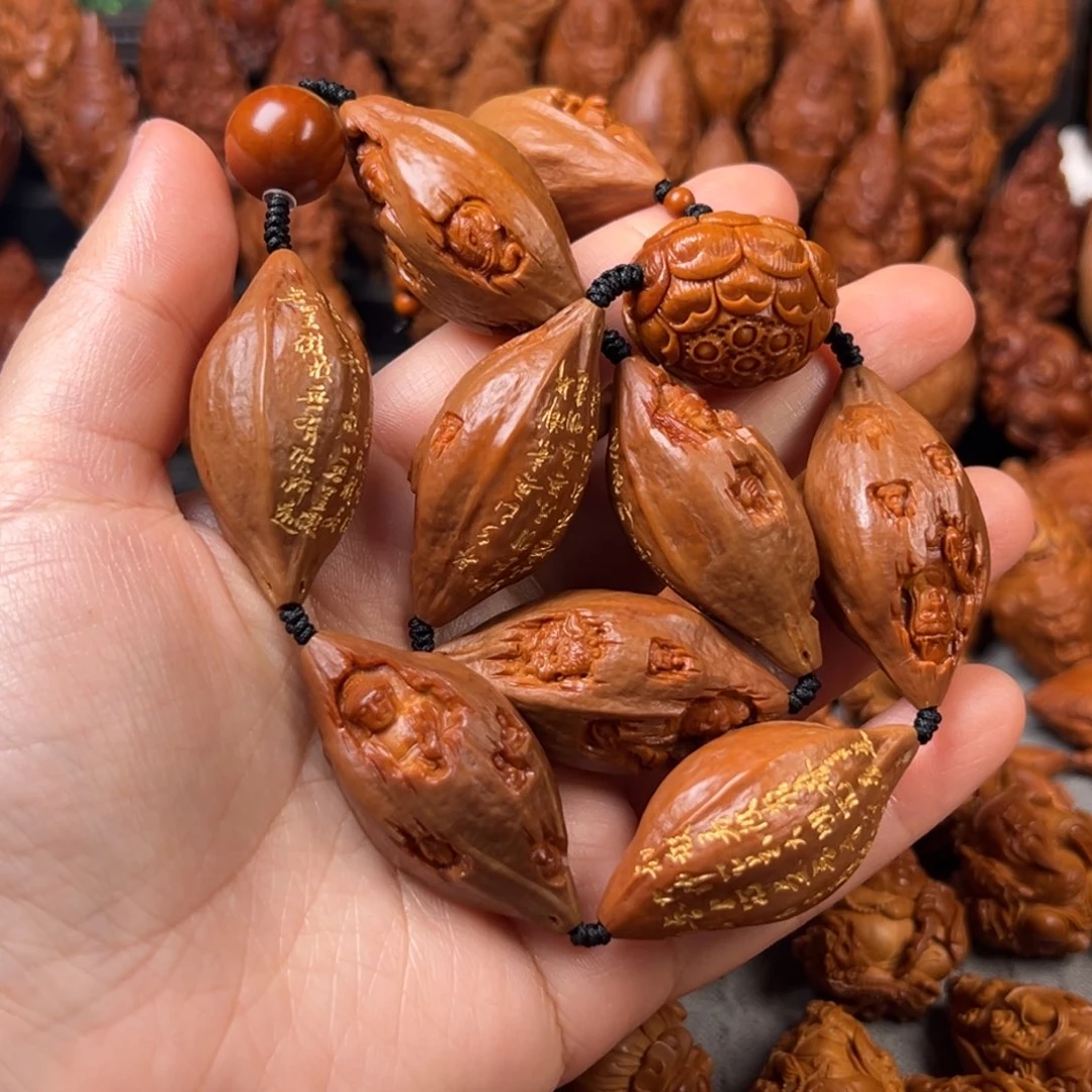 伟***迹手串/手链橄榄核核雕