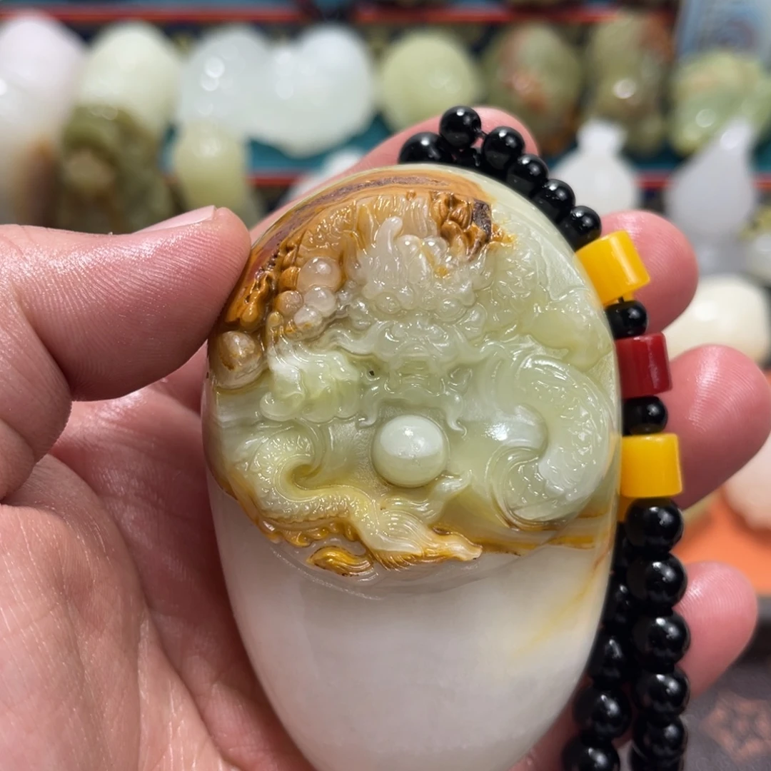 石材石材方解石手把件不退换