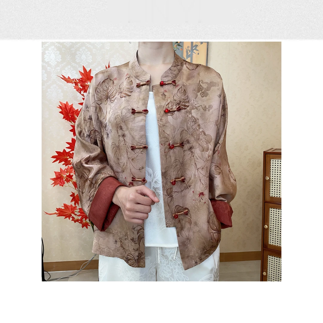 630 新款中式国风时尚洋气压花显瘦休闲外套