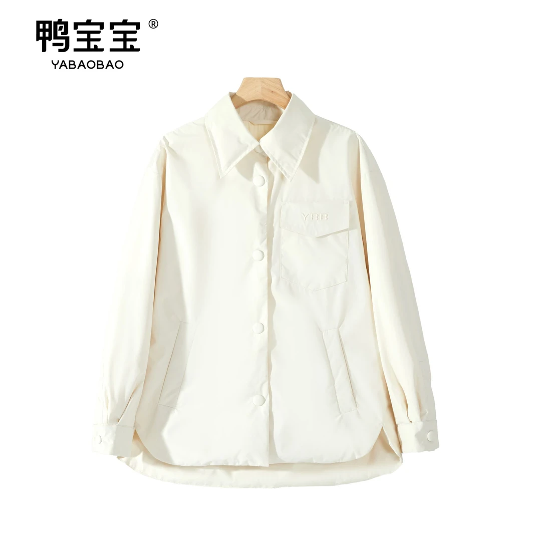 【姿姐专属】鸭宝宝衬衫宽松秋休闲情侣时尚羽绒服YA4028Y027T6