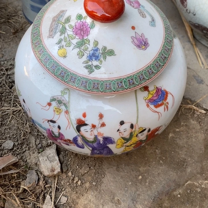 紫砂茶叶罐简***忆瓷器工艺品摆件客厅