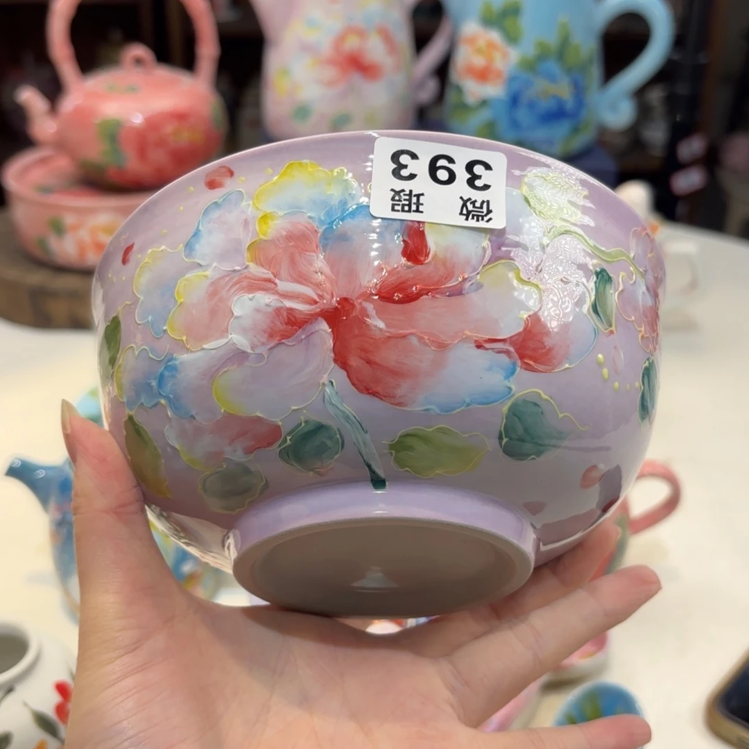 景德镇手绘高温釉下彩陶瓷茶具