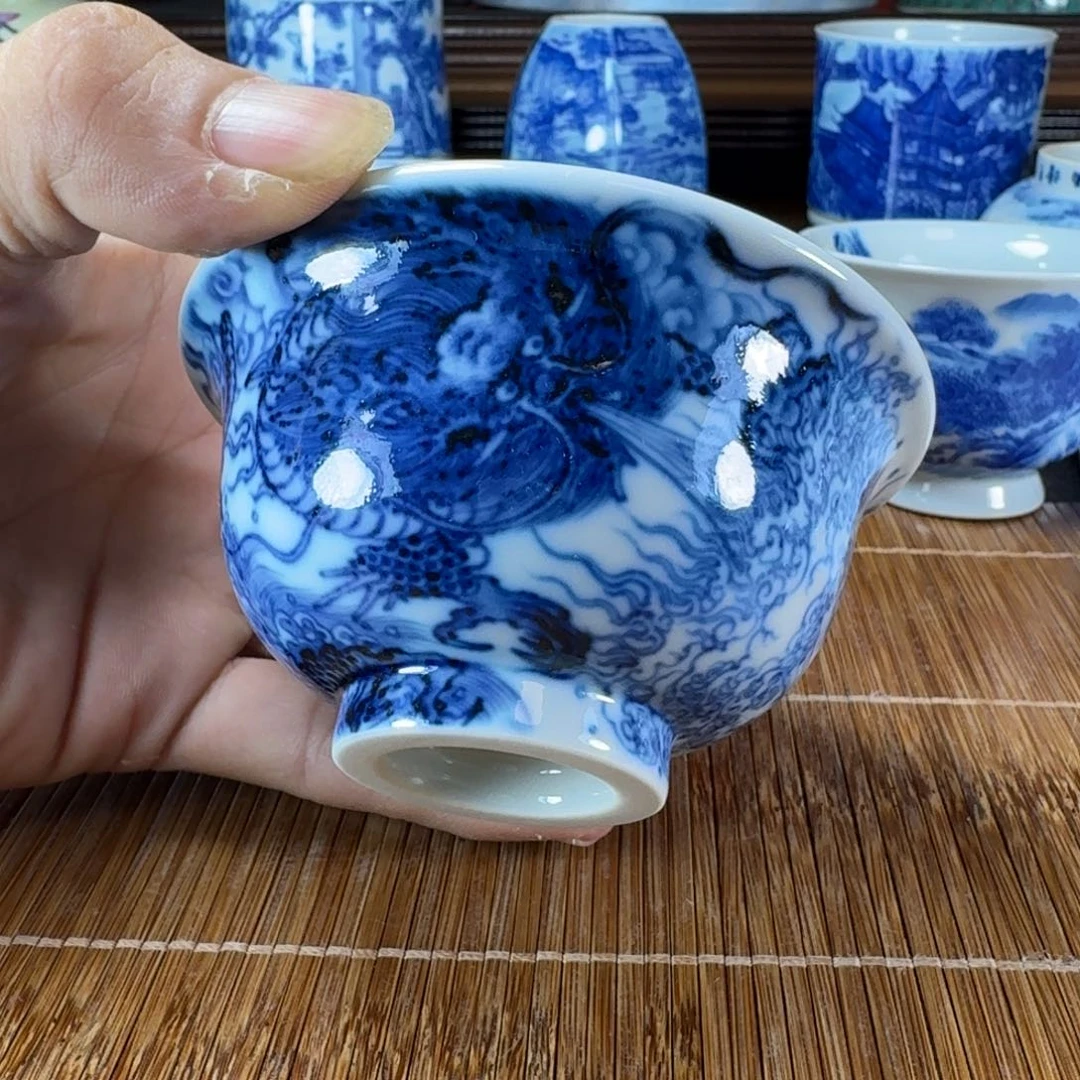 C***️瓷片当代景德镇陶瓷手绘茶具