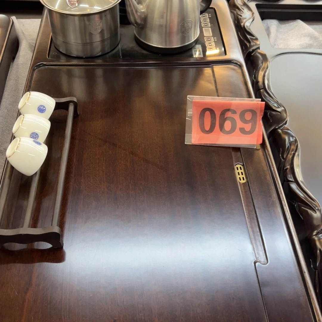 静雅 电池炉 89.42 三条杯架一个 乌檀木