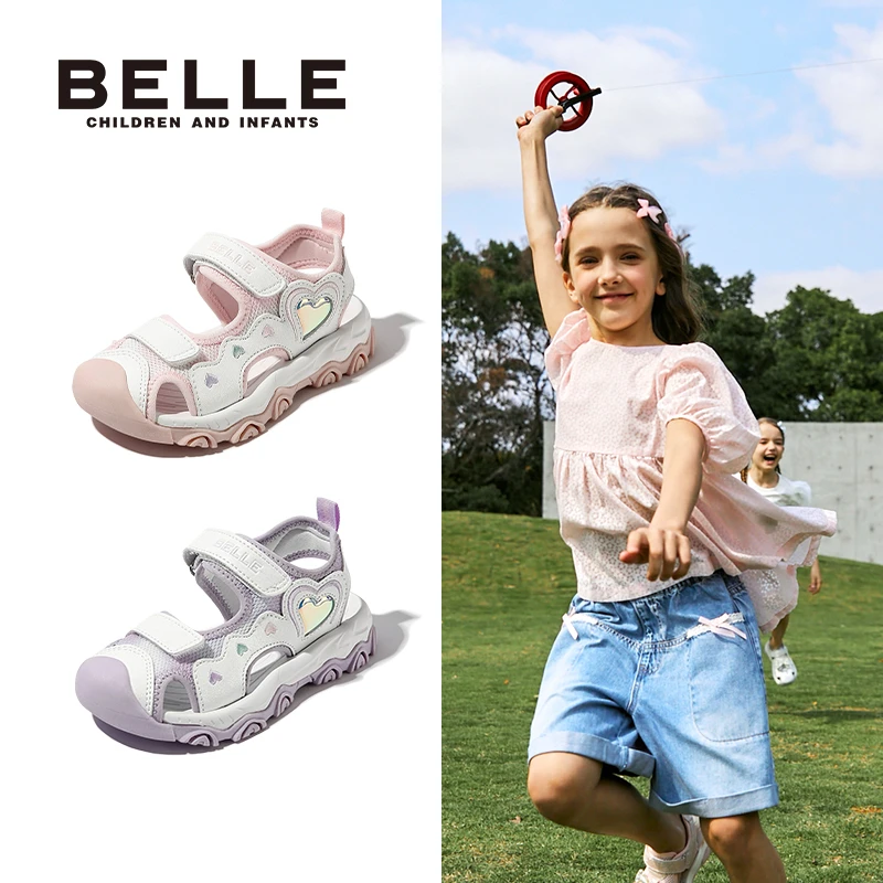 【小甜心凉鞋】百丽儿童夏季新款女童休闲防撞包头凉鞋RK0136