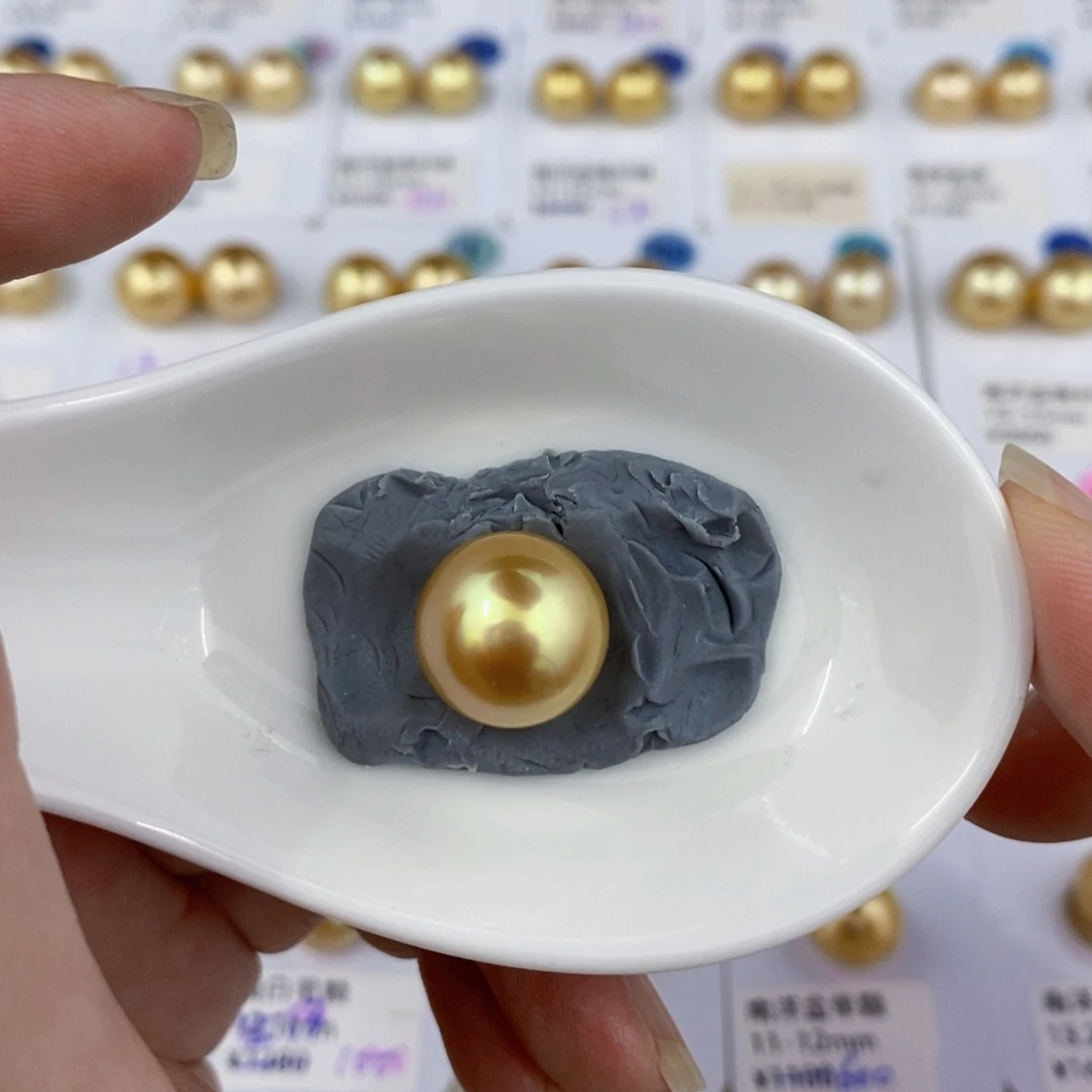 未镶嵌海水珍珠颈饰12-13mm南洋金珠387