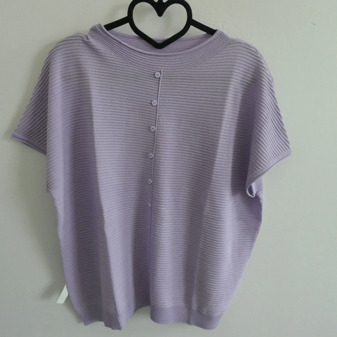 JZ-116-03夏季女纯色毛针织衫文艺女装灰色时尚圆领针织衫