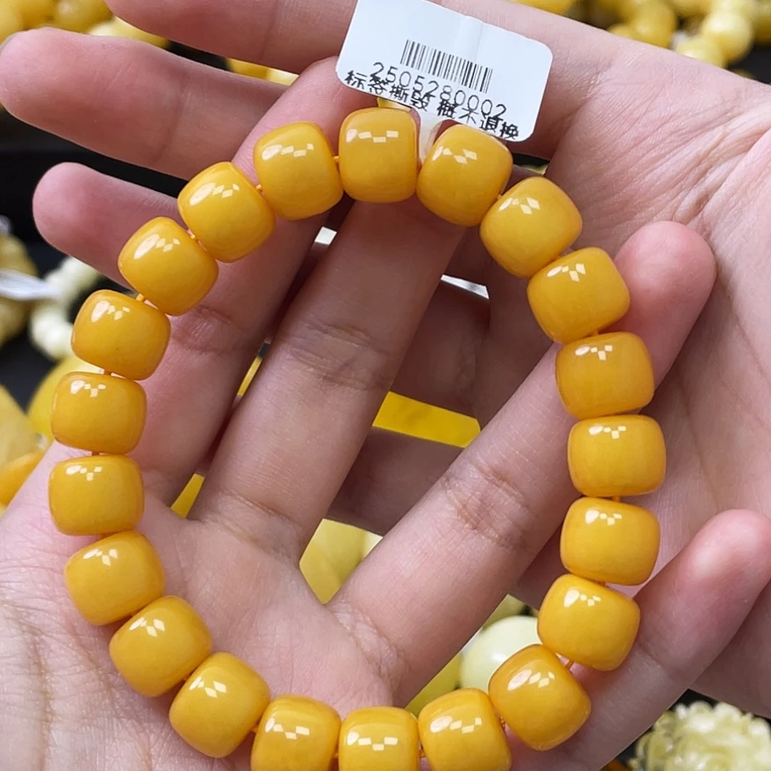 蜜蜡未镶嵌珠宝奇石瑕老型珠手串11mm+