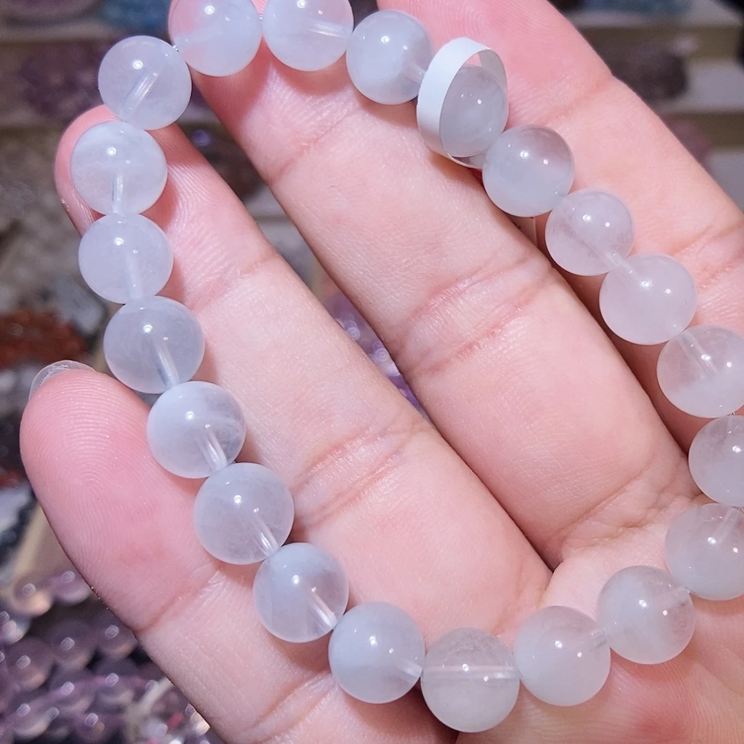 手链水晶未镶嵌白兔毛9mm
