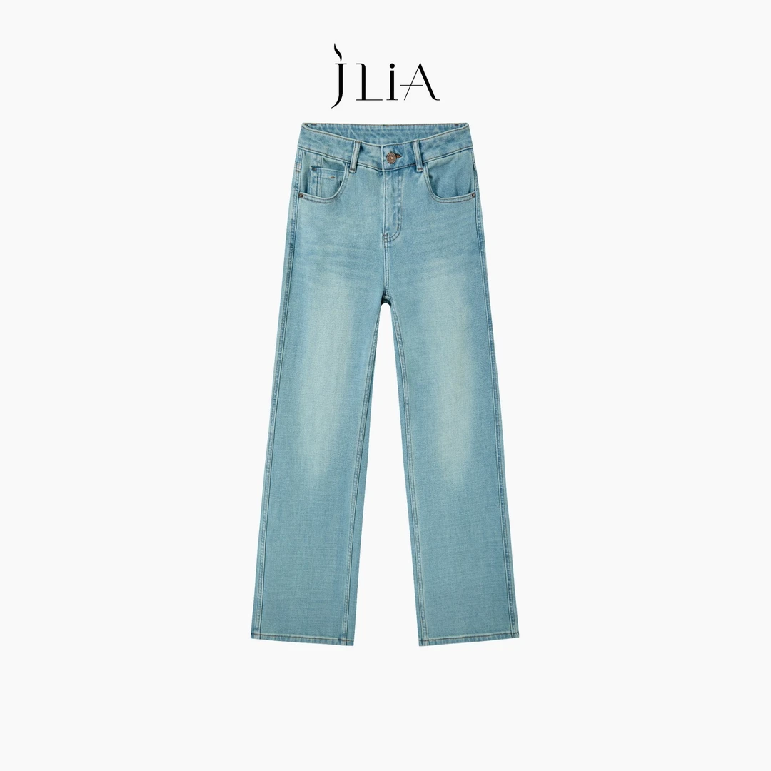 1010春夏新品“祖母石绿色系”全竹面料 修身直筒裤牛仔裤