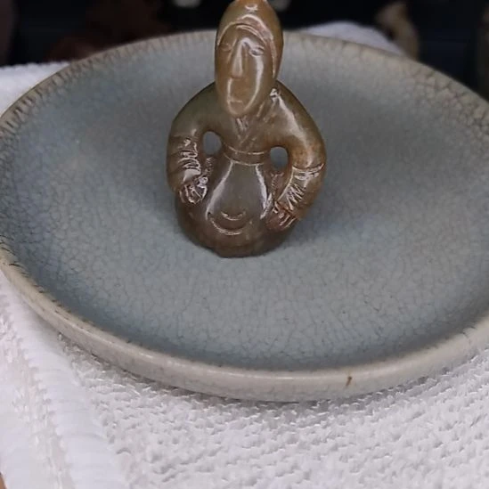 摆件开片瓷器瓷片摆件
