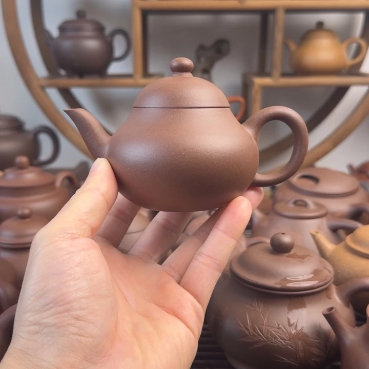 紫砂茶壶梨形200cc台西嫩底槽清