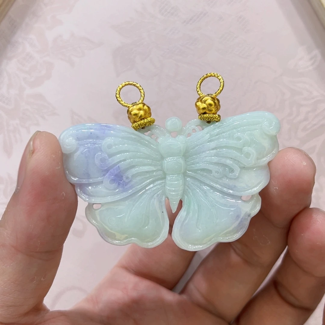 翡翠合金吊坠(赠链)代编织
