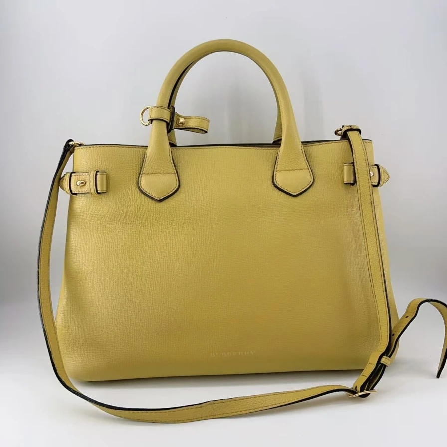 95新 BURBERRY/博柏利  黄色手提单肩包  1647 3393