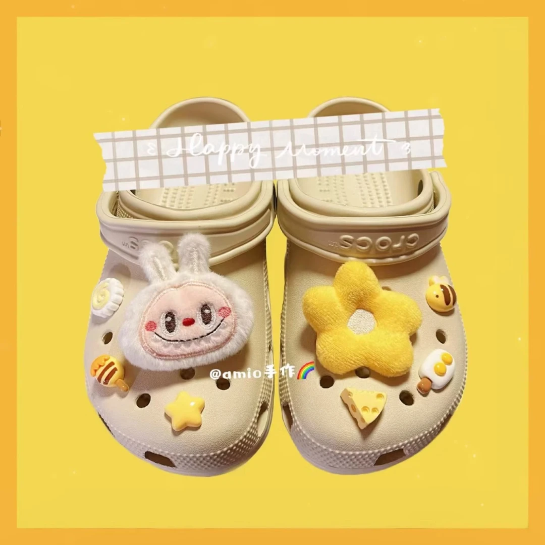 【U选嘉品】labubu洞洞鞋扣配饰适配鞋花装饰配件立体高级diy可拆卸