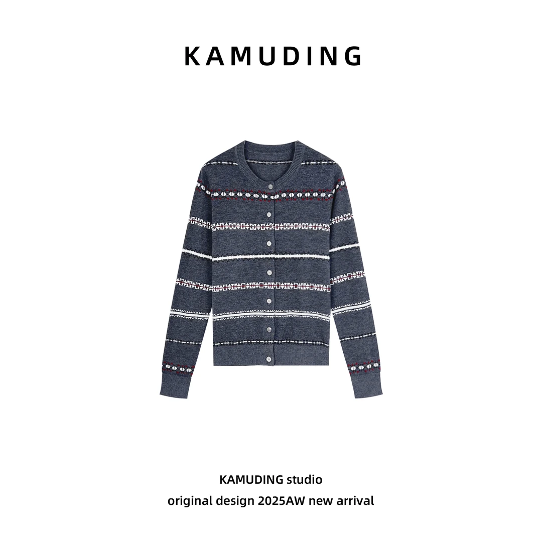 KAMUDING2025新款Y37长袖套头时尚百搭毛针织衫25235