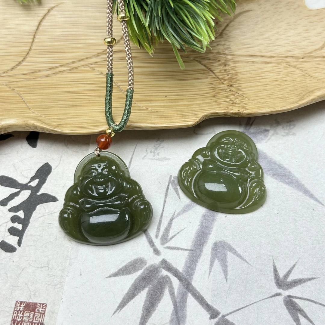 BY125和田玉佛公吊坠30*30*7mm+多样性发其一