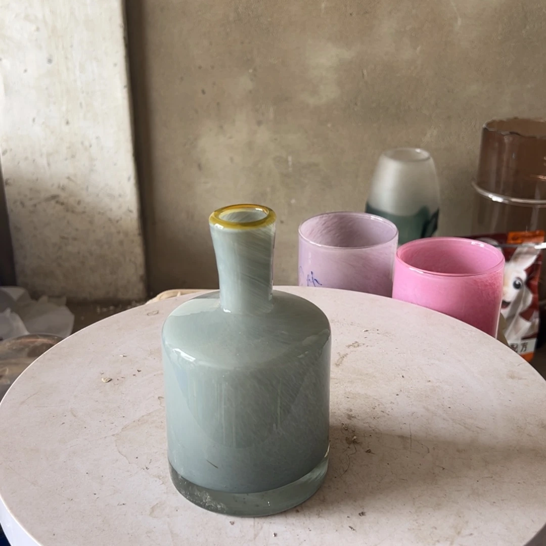 弘扬琉璃花器微瑕高度17