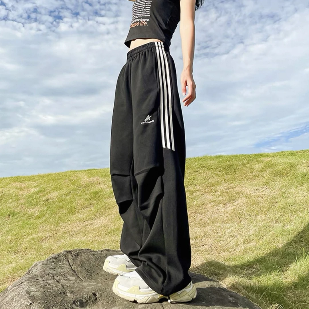 春秋新款宽松伞兵裤休闲裤直筒裤-LK6360