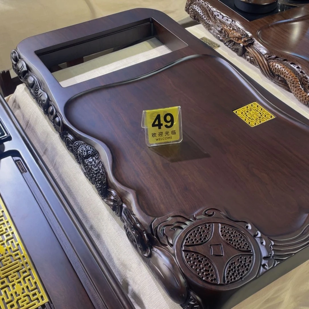 紫砂茶盘92-52-6非洲进口黑檀木