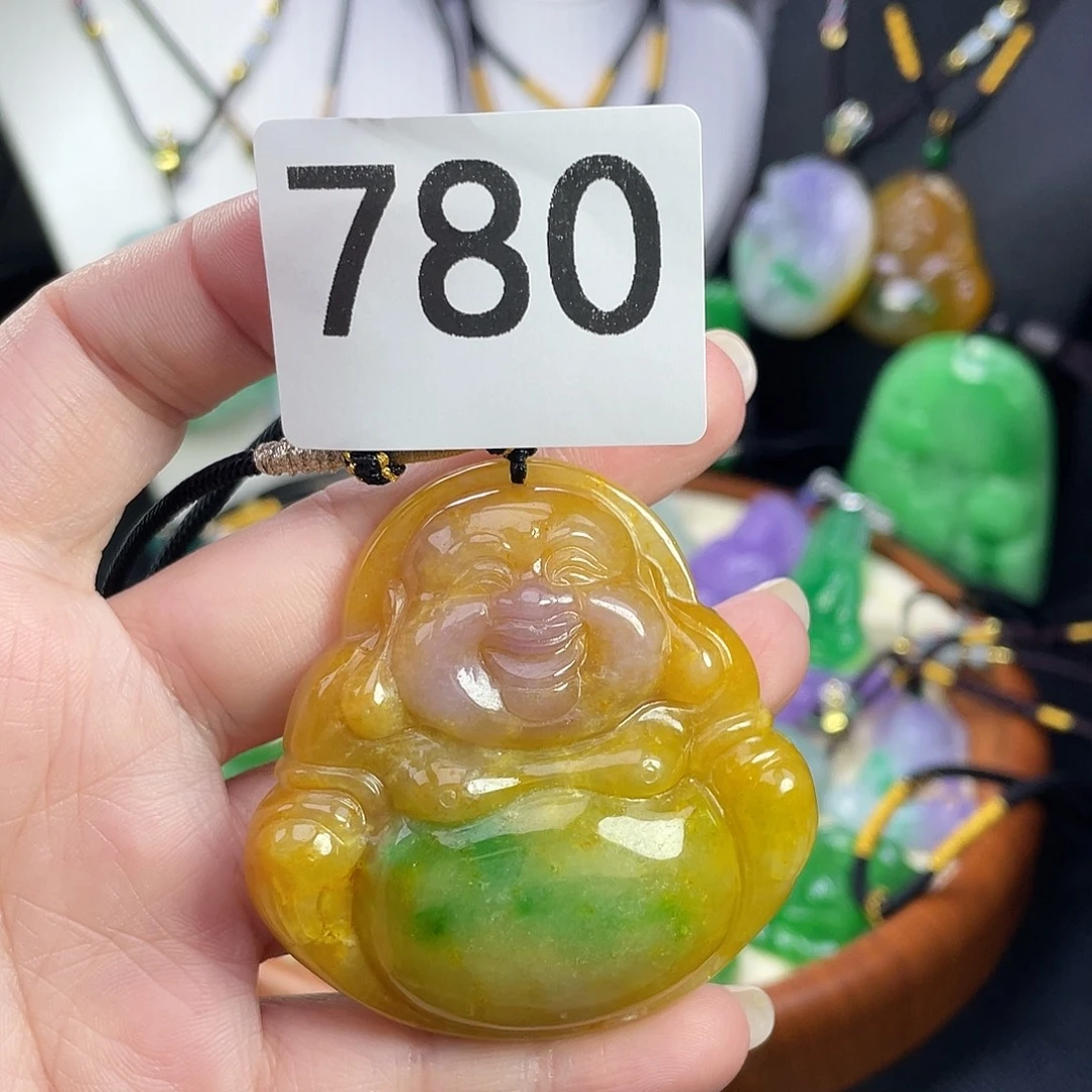 翡翠未镶嵌吊坠(赠链)