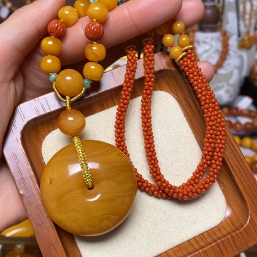 【闪购商品】蜜蜡颈饰未镶嵌项链