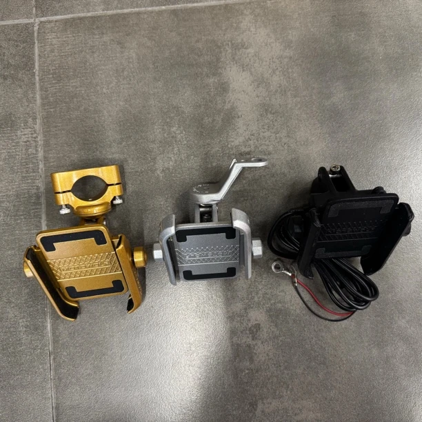 铝合金摩托车手机支架踏板电动车外卖导航架摩旅骑行固定架