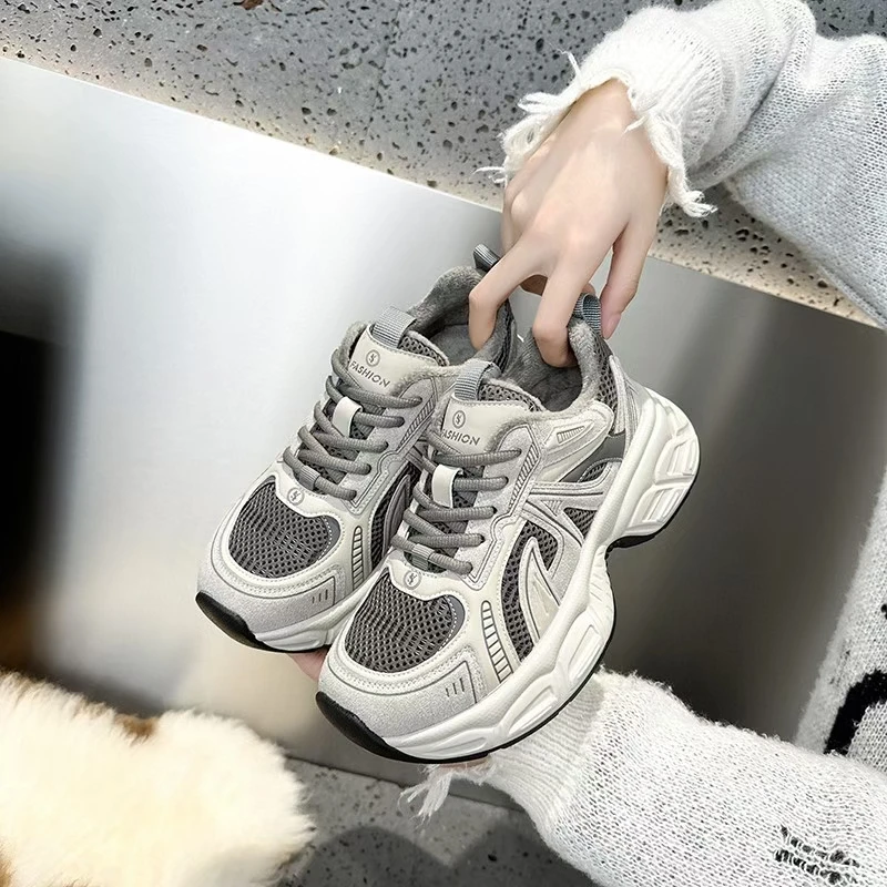 老爹鞋女鞋潮流女士厚底网面休闲鞋春季女款女鞋百搭潮鞋韩版