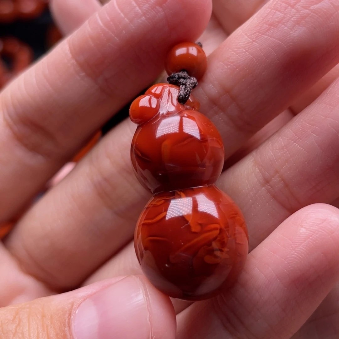 南红玛瑙未镶嵌珠宝奇石葫芦吊坠