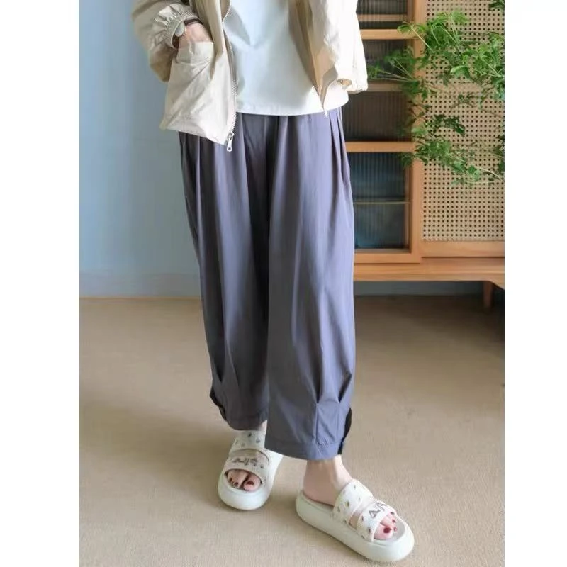 B/505608时尚百搭外穿阔腿裤灯笼裤（九分）