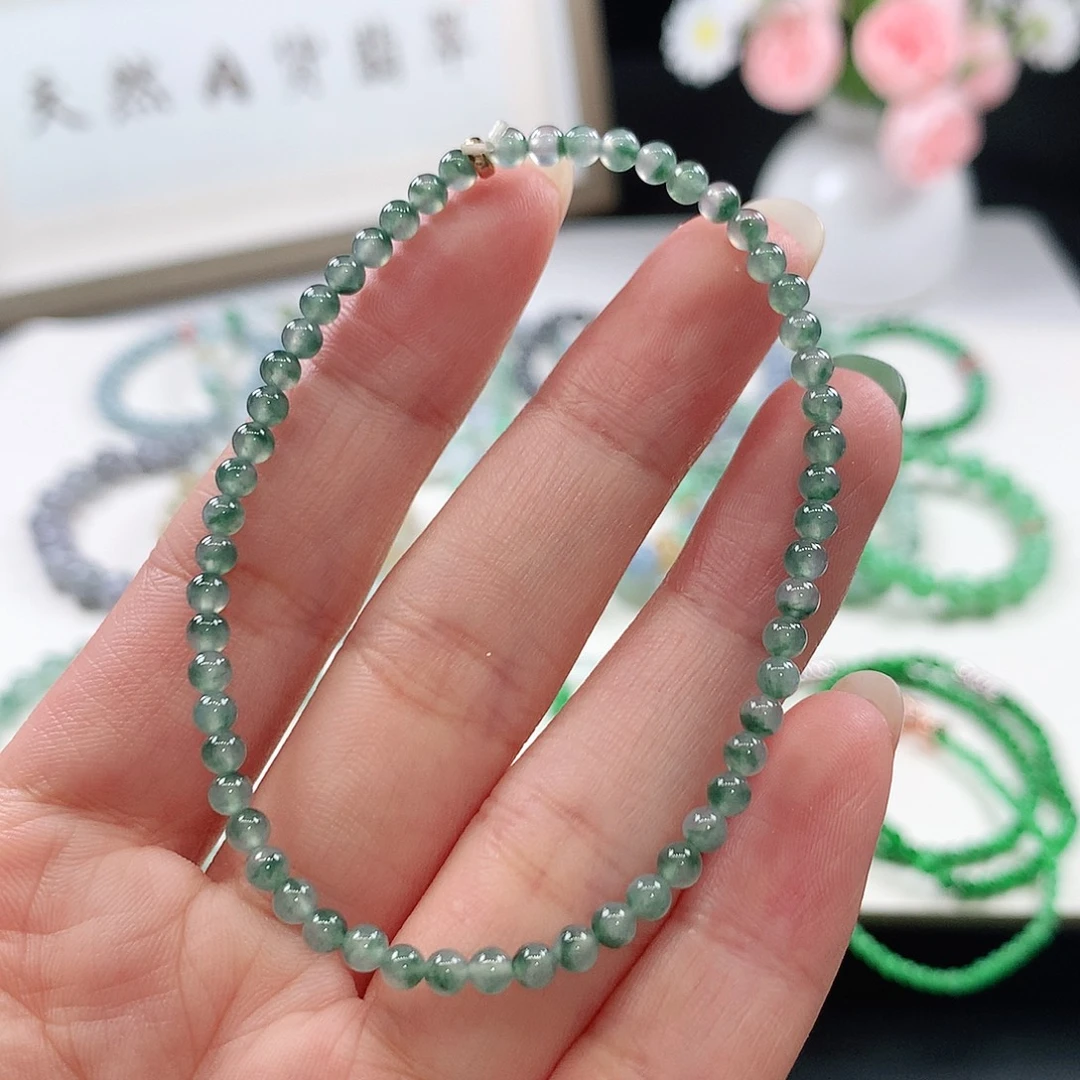 翡翠未镶嵌手链手链3.2mm
