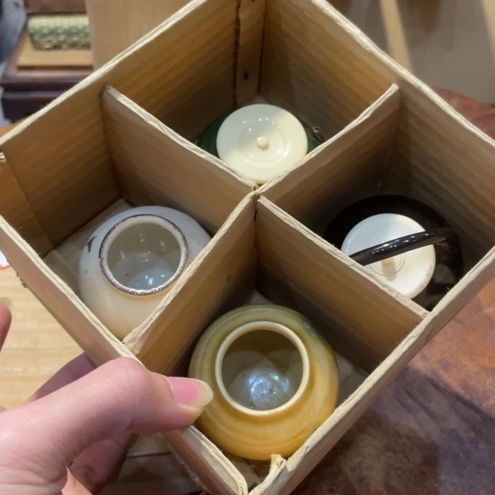 陶瓷小六古美术工艺品
