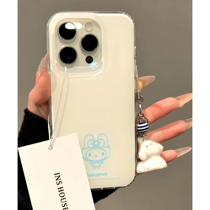 奥菲顿线条美乐蒂挂件适用iPhone16大孔手机壳华为vivo小米oppo套