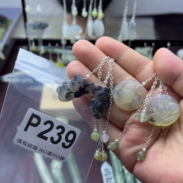 蛇纹石玉发饰合金乱***戏