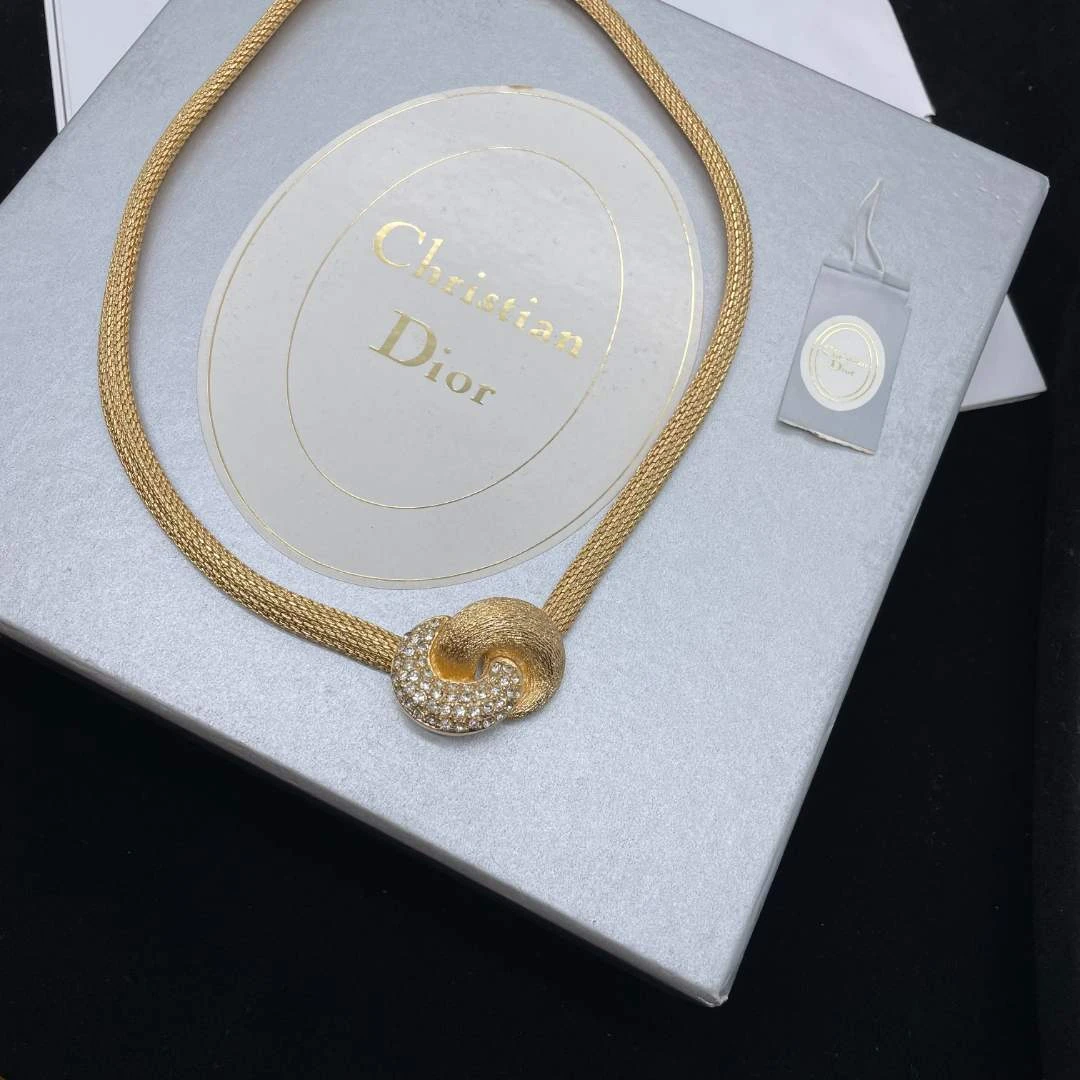 95新 DIOR/迪奥 8字扣编制拼接项链/d06274