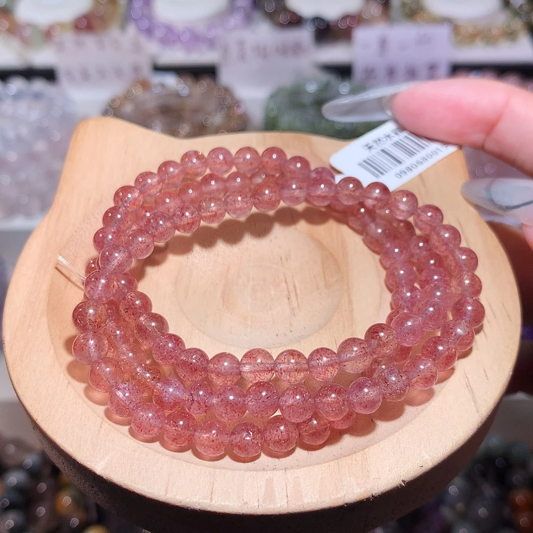 未镶嵌手链水晶高品白水体草莓晶5