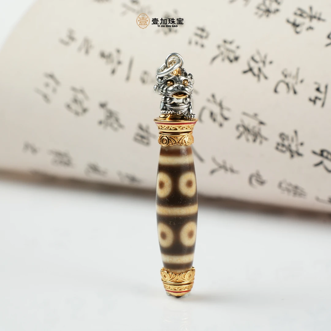 壹加师弟丨手工设计px八y银镶玛瑙吊坠多样性发一