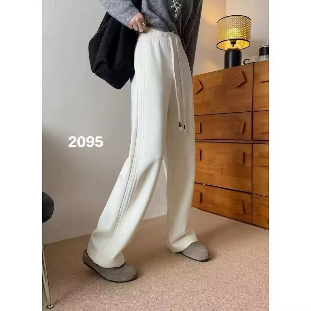 【2095】冬款显瘦百搭直筒宽松拖地裤